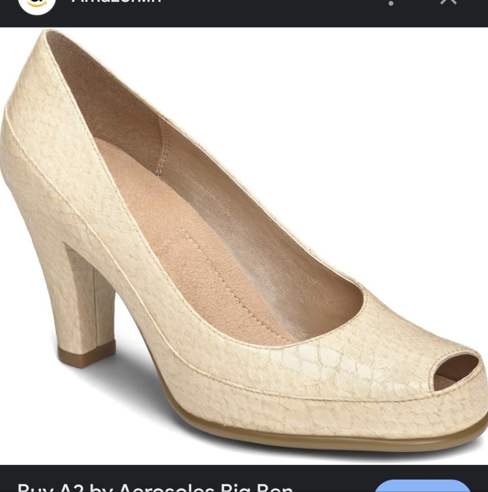 A2 by Aerosoles Big Ben Women's Peep-Toe Dress Heels size 10